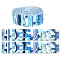 thumbnail image 1 of Soimoi 40Pcs Nautical Print Precut Fabrics Strips Roll Up 1.5 inches Cotton Jelly Rolls For Quilting - Medium Blue, 1 of 9