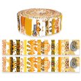 thumbnail image 1 of Soimoi 40Pcs Paisleys Print Precut Fabrics Strips Roll Up 1.5 inches Cotton Jelly Rolls For Quilting - Orange, 1 of 9