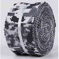 Soimoi 40Pcs Tie Dye Print Cotton Precut Fabrics For Quilting Craft Strips 2.5x42inches Jelly Roll - Black