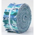 thumbnail image 1 of Soimoi 40Pcs Tie Dye Print Cotton Precut Fabrics For Quilting Craft Strips 2.5x42inches Jelly Roll - Blue, 1 of 9