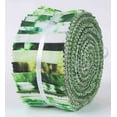 thumbnail image 1 of Soimoi 40Pcs Tie Dye Print Cotton Precut Fabrics For Quilting Craft Strips 2.5x42inches Jelly Roll - Green, 1 of 9