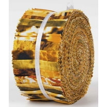 Soimoi 40Pcs Tie Dye Print Cotton Precut Fabrics For Quilting Craft Strips 2.5x42inches Jelly Roll - Yellow