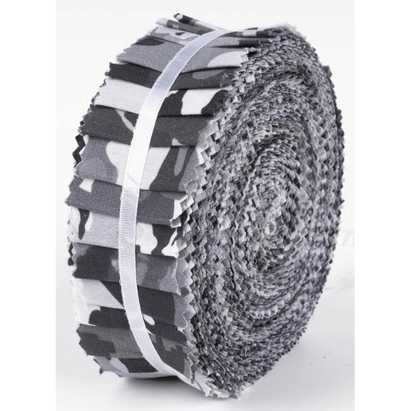 Soimoi 40Pcs Tie Dye Print Precut Fabrics Strips Roll Up 1.5x42inches Cotton Jelly Rolls For Quilting - Black