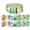 thumbnail image 1 of Soimoi 40Pcs Tropical Print Cotton Precut Fabrics For Quilting Craft Strips 2.5 inches Jelly Roll - Multicolor, 1 of 9
