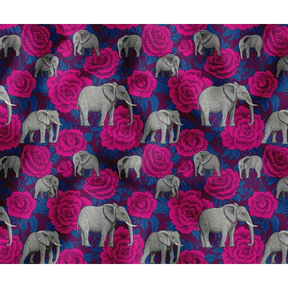 Soimoi 56 Inch Wide Polyester Canvas Fabric by The Yard - Animal Pattern - Pink - Water-Resistant Outdoor & Upholstery Material