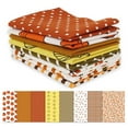 thumbnail image 1 of Soimoi 8 Pc Fat Quarter Bundle,Autumn Fall ThemePrint 18"x 22"DIY Patchwork-100% CottonPre-Cut Quilting Fabric Orange, Brown, Yellow, 1 of 6