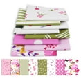 thumbnail image 1 of Soimoi 8 Pc Fat Quarter Bundle -Floral & GeometricPrint 18"x 22"DIY Patchwork-100% CottonPre-Cut Quilting Fabric (Pink & Green), 1 of 8