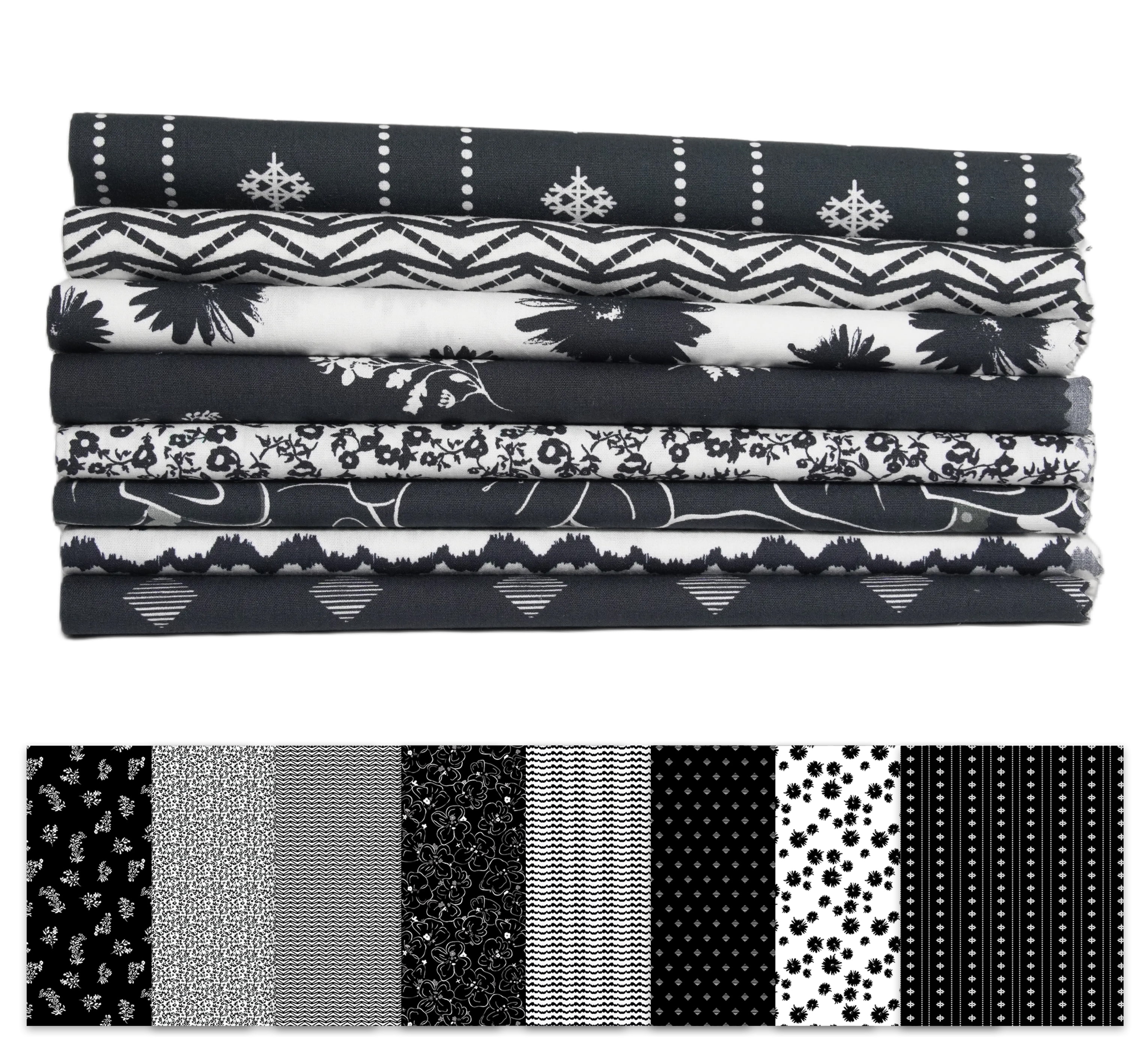 Soimoi 8 Pc Fat Quarter Bundle- Florals Print 18"x 22" DIY Patchwork- 100% Cotton Pre-Cut Quilting Fabric Multicolor