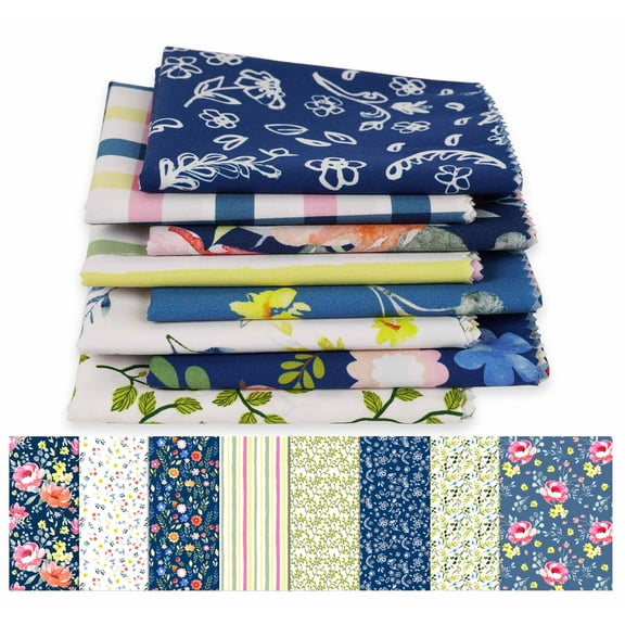 Soimoi 8 Pc Fat Quarter Bundle,FloralsPrint 18"x 22"DIY Patchwork-100% CottonPre-Cut Quilting Fabric Multicolor