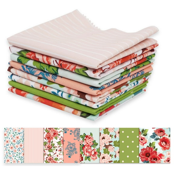 Soimoi 8 Pc Fat Quarter Bundle -Retro FloralPrint 18"x 22"DIY Patchwork-100% CottonPre-Cut Quilting Fabric (Multicolor)