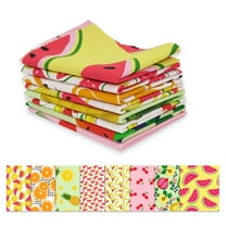 Soimoi 8 Pc Fat Quarter Bundle,Summer Tropical FruitsPrint 18"x 22"DIY Patchwork-100% CottonPre-Cut Quilting Fabric Multicolor