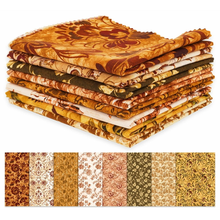 国内で当店のみ ORGANIC EMOTION - Script Patchwork Sorona Soimoi 8 Pc Fat Quarter Bundle,Texture FloralPrint 18