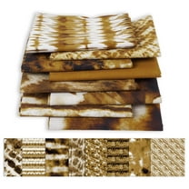 Soimoi 8 Pc Fat Quarter Bundle -Tie & DyePrint 18"x 22"DIY Patchwork-100% CottonPre-Cut Quilting Fabric (Brown)