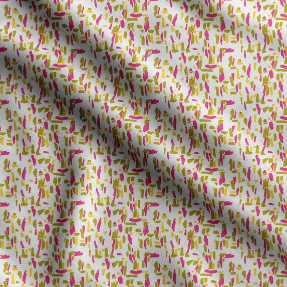 Soimoi Abstract Printed,Cuddle Minky Fabric, Sewing Fabric by The Yard 56 Inch Wide,Decorative Plush Soft Fabric, Baby Garments, Toys and Blankets, White