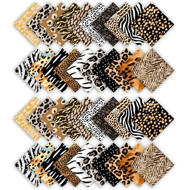 Soimoi Animal Skin Print Precut 10-inch Cotton Fabric Quilting Squares Charm Pack DIY Patchwork Sewing Craft- Rose Pink