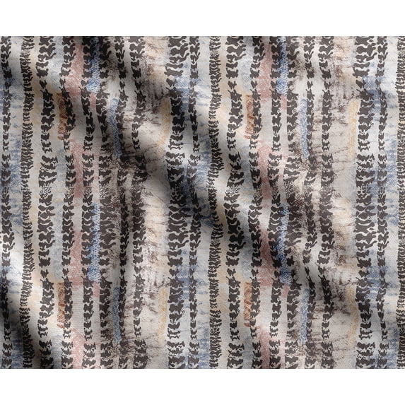 Soimoi Animal Skin Printed, Japan Crepe Satinfabric By The Yard - 54 Inch Widedecorative Sewing Fabric For Dresses, Kimonos, Gowns - Brown