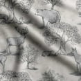 thumbnail image 1 of Soimoi Animals Printed, Cotton Satin Spandex, Sewing Fabric by The Yard 54 Inch Wide, Decorative Fabric for Dresses and Home Accents, Light Gray, 1 of 5