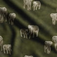 thumbnail image 1 of Soimoi Animals Printed,Cuddle Minky Fabric, Sewing Fabric by The Yard 56 Inch Wide,Decorative Plush Soft Fabric, Baby Garments, Toys and Blankets, Olive Green, 1 of 5