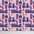 thumbnail image 1 of Soimoi Architectural Printed By The Yard Dressmaking Cotton Poplin Fabric 58 Inches Wide-Pink, 1 of 1