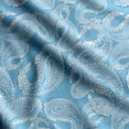 thumbnail image 1 of Soimoi Asian Paisley Print,Cotton Poplin, Sewing Fabric Sold by The Yard 42 Inch Wide,Sewing Craft Quilting/Quilt Making Fabric, Light Blue, 1 of 5