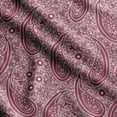 thumbnail image 1 of Soimoi Asian Paisley Print, Poly Taffeta Fabric, Decor Sewing Fabric by The Yard 56 Inch Wide, Decorative Fabric for Outdoor Upholstery, Umbrellas and Home Accents, Maroon & White, 1 of 5