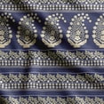 thumbnail image 1 of Soimoi Asian Paisley Print, Velvet Fabric, Decor Sewing Fabric by The Yard 54 Inch Wide,Decorative Fabric for Upholstery and Home Accents, Blue, 1 of 5