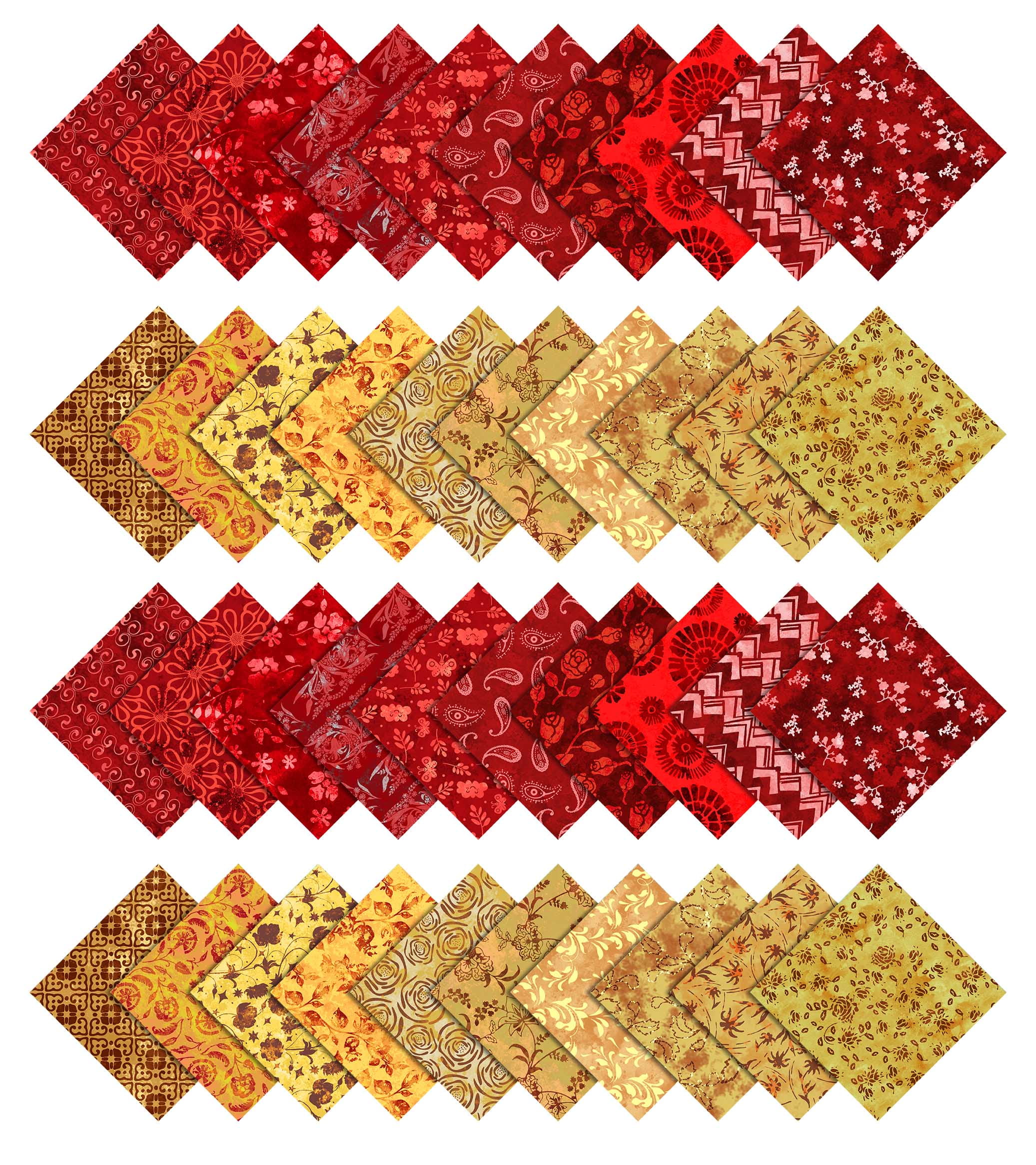 Soimoi Batik Print Precut 10-inch Cotton Fabric Quilting Squares Charm Pack DIY Patchwork Sewing Craft