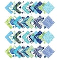 thumbnail image 1 of Soimoi Beach Ocean Print&nbsp;Precut 5-inch Cotton&nbsp;Fabric&nbsp;Quilting&nbsp;Squares&nbsp;Charm Pack DIY Patchwork Sewing Craft- Blue, 1 of 3