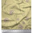 thumbnail image 1 of Soimoi Beige Cotton Duck Fabric Grass & Wildflower Floral Print Fabric by the Yard 42 Inch Wide, 1 of 1