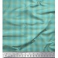 thumbnail image 1 of Soimoi Beige Rayon Crepe Fabric Window Pane Check Print Fabric by Yard 46 Inch Wide, 1 of 3