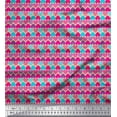 thumbnail image 1 of Soimoi Beige Velvet Fabric Colorful Heart Printed Fabric 1 Yard 58 Inch Wide, 1 of 3
