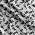 thumbnail image 1 of Soimoi Bird Print, Silk Fabric, Decor Sewing Fabric by The Yard 42 Inch Wide,Decorative Fabric for Shirts Suits Ties, Black, 1 of 5