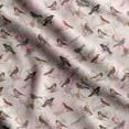 thumbnail image 1 of Soimoi Bird Printed Cotton Satin Spandex Sewing Fabric By The Yard 54 Inch Wide Decorative Fabric For Dresses And Home Accents Beige, 1 of 5