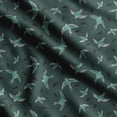thumbnail image 1 of Soimoi Bird Printed, Japan Crepe SatinFabric By The Yard-54 Inch WideDecorative Sewing Fabric For Dresses, Kimonos, Gowns-Green, 1 of 5