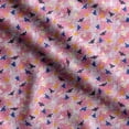 thumbnail image 1 of Soimoi Bird With Leaves Print, Poly Taffeta Fabric, Decor Sewing Fabric by The Yard 56 Inch Wide, Decorative Fabric for Outdoor Upholstery, Umbrellas and Home Accents, Pink, 1 of 5