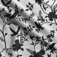 thumbnail image 1 of Soimoi Bird With Leaves Print, Velvet Fabric, Decor Sewing Fabric by The Yard 54 Inch Wide,Decorative Fabric for Upholstery and Home Accents, White & Black, 1 of 5