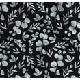 thumbnail image 1 of Soimoi Black Cotton Cambric Fabric Flower Leaves Print Sewing Fabric Yard 56 Inch Wide, 1 of 7