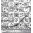 thumbnail image 1 of Soimoi Black Cotton Duck Fabric African Tribal Printed Fabric 1 Yard 42 Inch Wide, 1 of 3