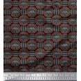 thumbnail image 1 of Soimoi Black Cotton Duck Fabric Arrow & Triangle Geometric Decor Fabric Printed Yard 42 Inch Wide, 1 of 3