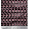 thumbnail image 1 of Soimoi Black Cotton Duck Fabric Artistic Geometric Printed Craft Fabric by the Yard 42 Inch Wide, 1 of 3