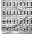 thumbnail image 1 of Soimoi Black Cotton Duck Fabric Aztec Geometric Print Sewing Fabric Yard 42 Inch Wide, 1 of 3
