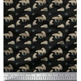 thumbnail image 1 of Soimoi Black Cotton Duck Fabric Bear Animal Printed Fabric 1 Yard 42 Inch Wide, 1 of 3