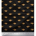 thumbnail image 1 of Soimoi Black Cotton Duck Fabric Bird & Dots Print Fabric by the Yard 42 Inch Wide, 1 of 3