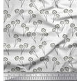 thumbnail image 1 of Soimoi Black Cotton Duck Fabric Black Sketch Floral Printed Craft Fabric by the Yard 42 Inch Wide, 1 of 1