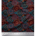 thumbnail image 1 of Soimoi Black Cotton Duck Fabric Circle Art Geometric Print Fabric by Yard 42 Inch Wide, 1 of 3