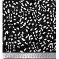 thumbnail image 1 of Soimoi Black Cotton Duck Fabric Cow Animal Skin Printed Craft Fabric by the Yard 44 Inch Wide, 1 of 3