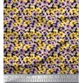 thumbnail image 1 of Soimoi Black Cotton Duck Fabric Daisies Watercolor Printed Fabric 1 Yard 44 Inch Wide, 1 of 3