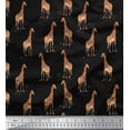 thumbnail image 1 of Soimoi Black Cotton Duck Fabric Dot & Giraffe Animal Print Fabric by The Yard 42 Inch Wide, 1 of 1