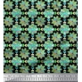 thumbnail image 1 of Soimoi Black Cotton Duck Fabric Multicolor Mandala Print Fabric by Yard 42 Inch Wide, 1 of 3