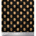 thumbnail image 1 of Soimoi Black Cotton Duck Fabric Pomeranian Dog Printed Craft Fabric by the Yard 42 Inch Wide, 1 of 3